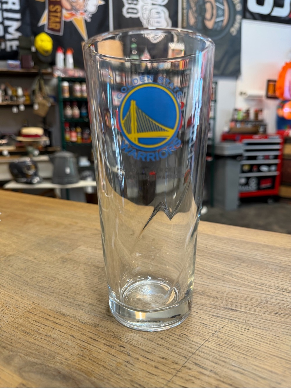 Golden State Warriors Coors Light Tall Beer Glass NBA Promotional Barware